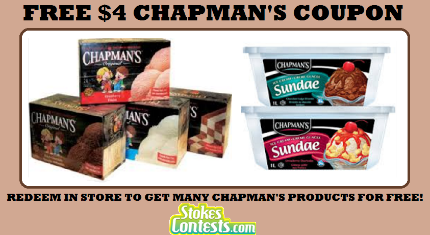 Image FREE Chapman's Ice Cream, Yogurt, or Sorbet.