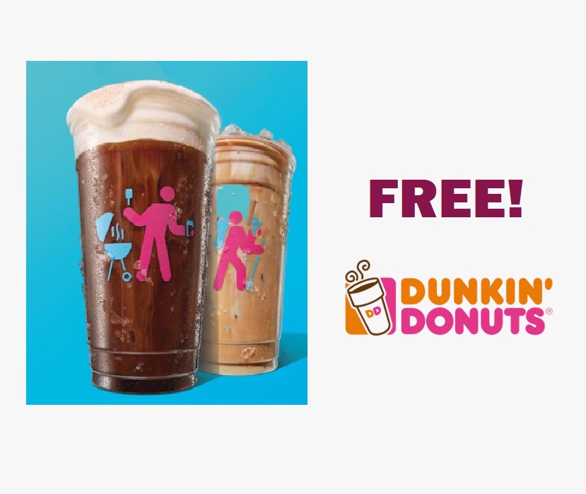 Image FREE Latte Drink, Cappuccino, Macchiato at Dunkin' Donuts