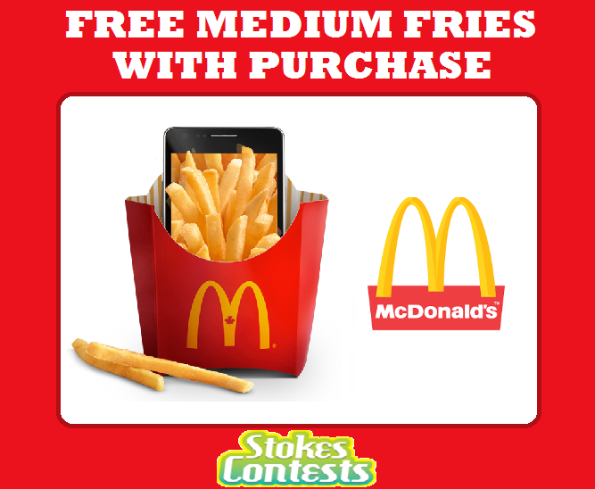 Image FREE Medium Fries with ANY Purchase at Mcdonald's! TODAY ONLY!!