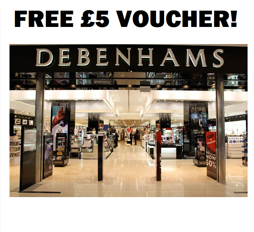 Image FREE Debenhams £5 Voucher