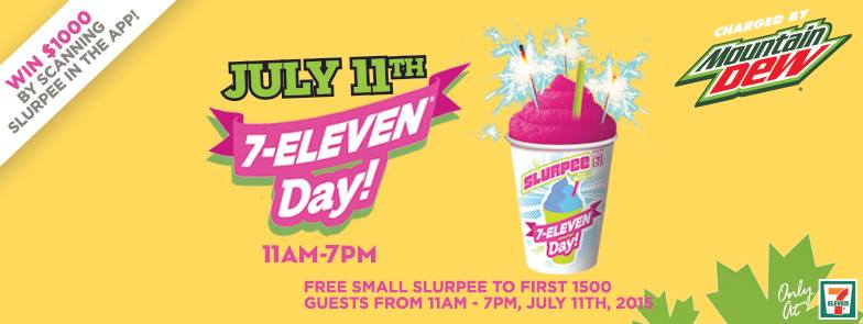 Image FREE Small Size Slurpee on July 11th at 7-11 (first 1500 only)