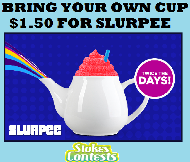 Image Bring Your Own Cup Day for $1.50 Slurpee at 7-11 USA on MARCH 18 & MARCH 19