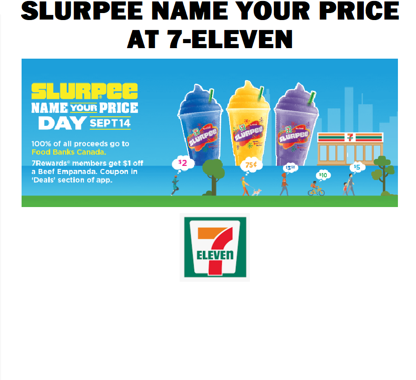 Image Slurpee Name Your Price at 7-Eleven! TODAY!