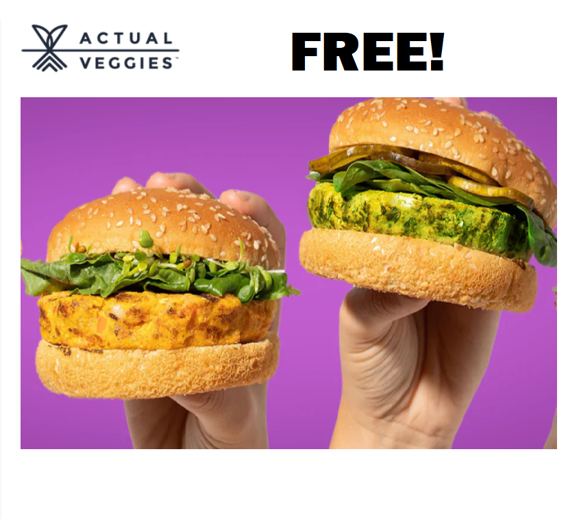 Image FREE Pack of Actual Veggies Burgers