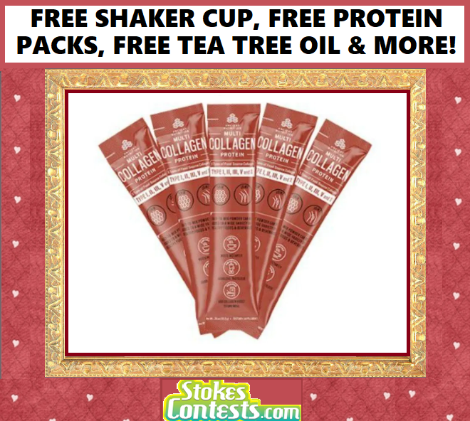 Image FREE Shaker Cup, FREE Collagen Protein Stick Packs, FREE Tea Tree Essential Oil & MORE!