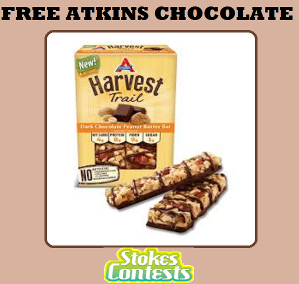 Image FREE Atkins Harvest Trail Dark Chocolate Peanut Butter Bar TODAY ONLY!