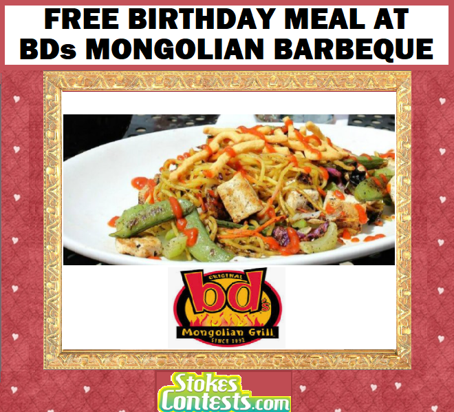 Image FREE Meal on Your Birthday at BDs Mongolian Barbeque 