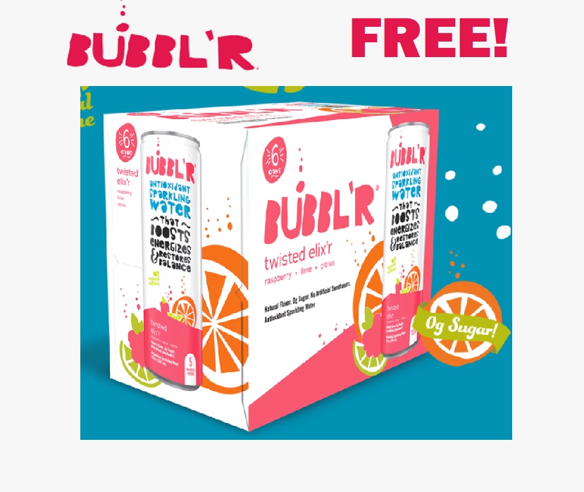 Image FREE 6 Pack of BUBBL’R Antixoidant Sparkling Water