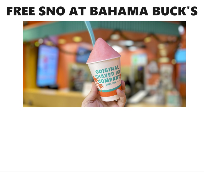 Image FREE Sno Up To 12 oz. at Bahama Buck’s! TODAY ONLY!