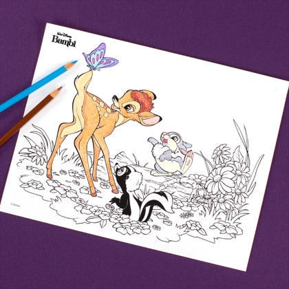 Image FREE Bambi Coloring Pages