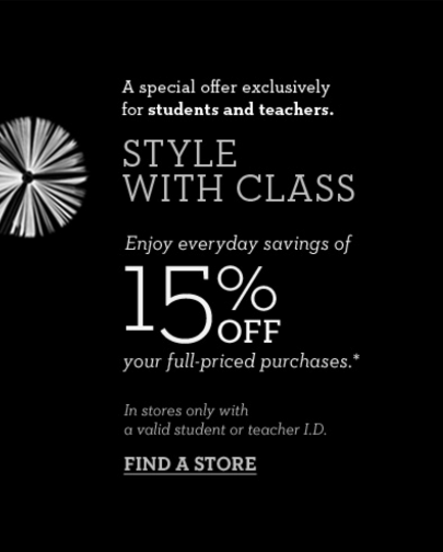 Image Banana Republic:15% Off For Students & Teachers In-Store