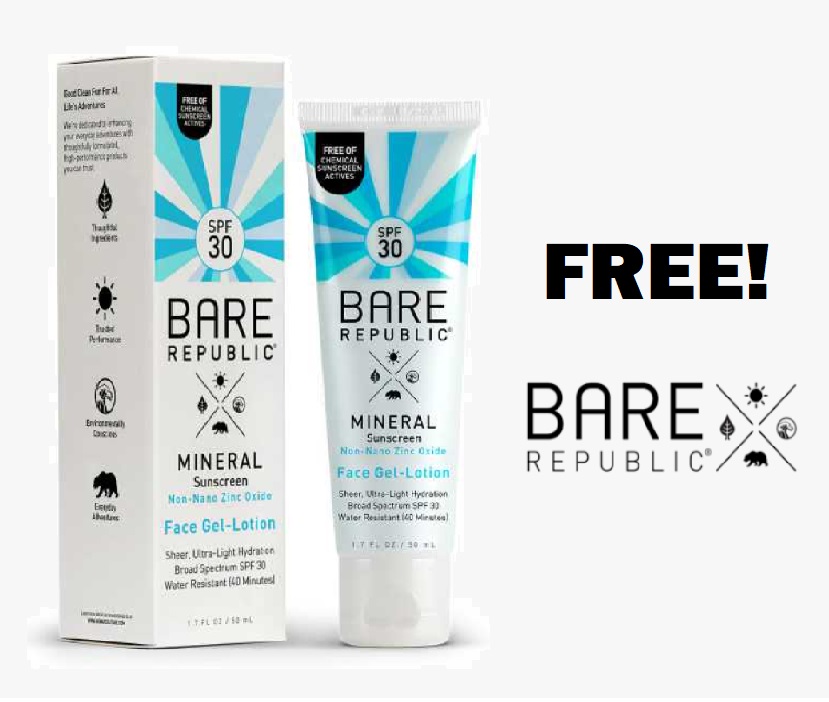 Image FREE Bare Republic Mineral SPF 30 Face Sunscreen Gel-Lotion 