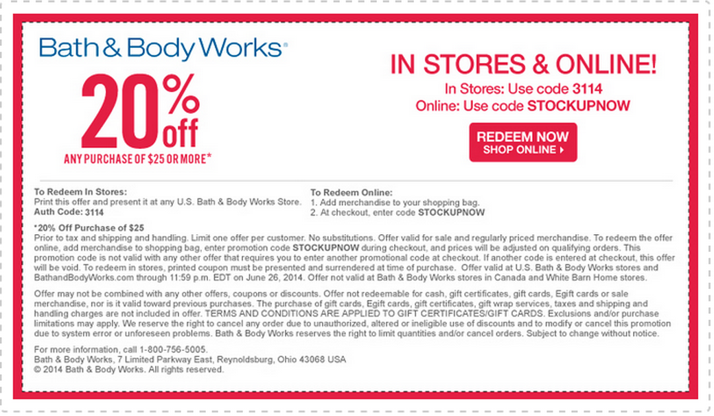 Image Bath & Body Works: 20% Off $25+ Purchase