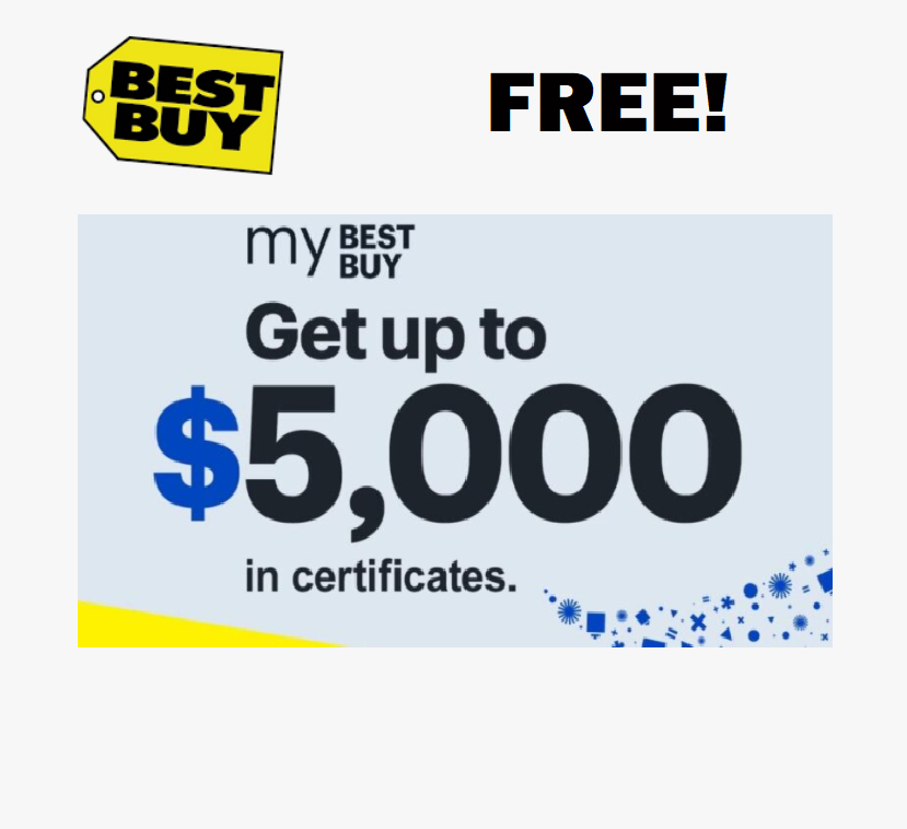 Image FREE $5 – $5,000 Best Buy Mystery Reward