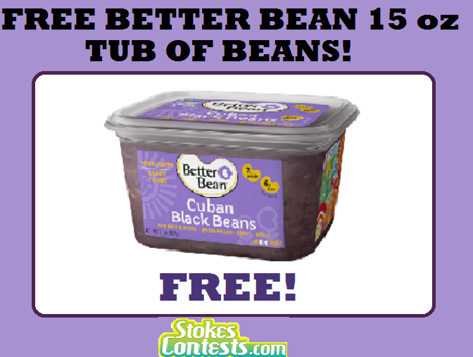 Image FREE Better Bean 15 oz TUB of Beans