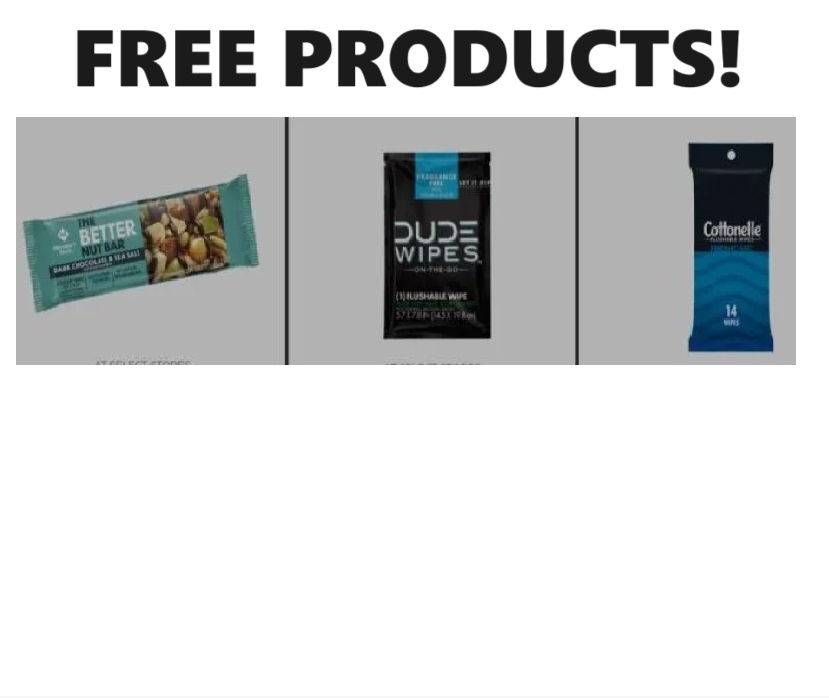 Image FREE Better Nut Bar, Cottonelle Wipes Or DUDE Wipes