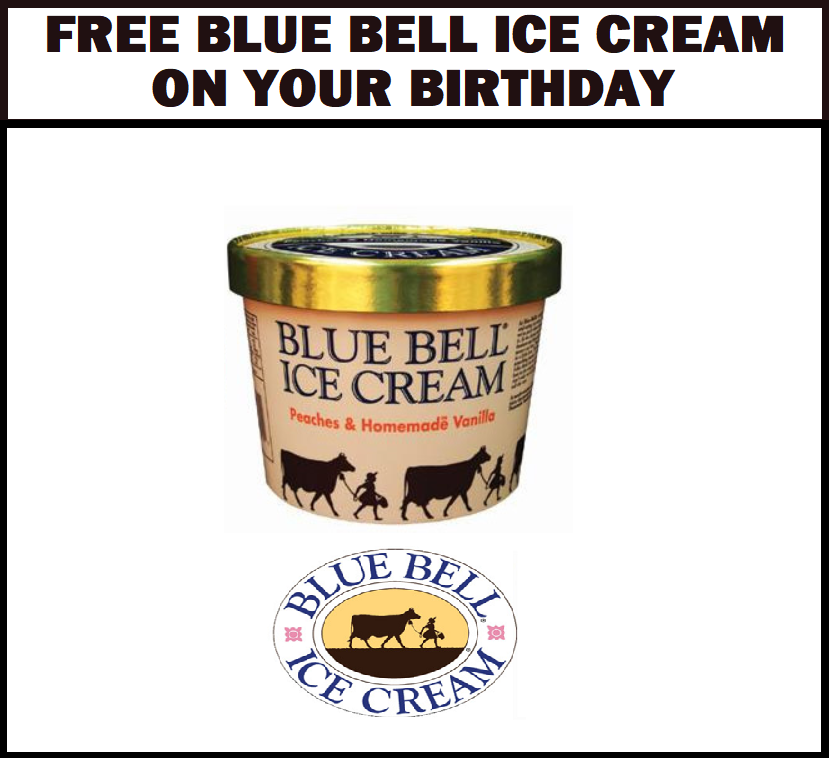 Image FREE Blue Bell Ice Cream on Your Birthday