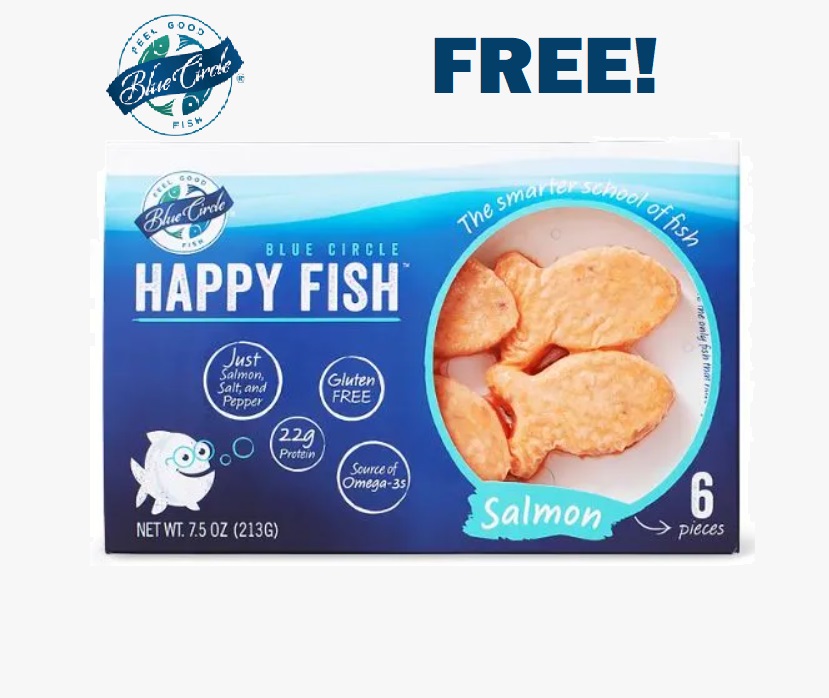 Image FREE Blue Circle Foods Atlantic Salmon Happy Fish & FREE Reusable Cooler Bag