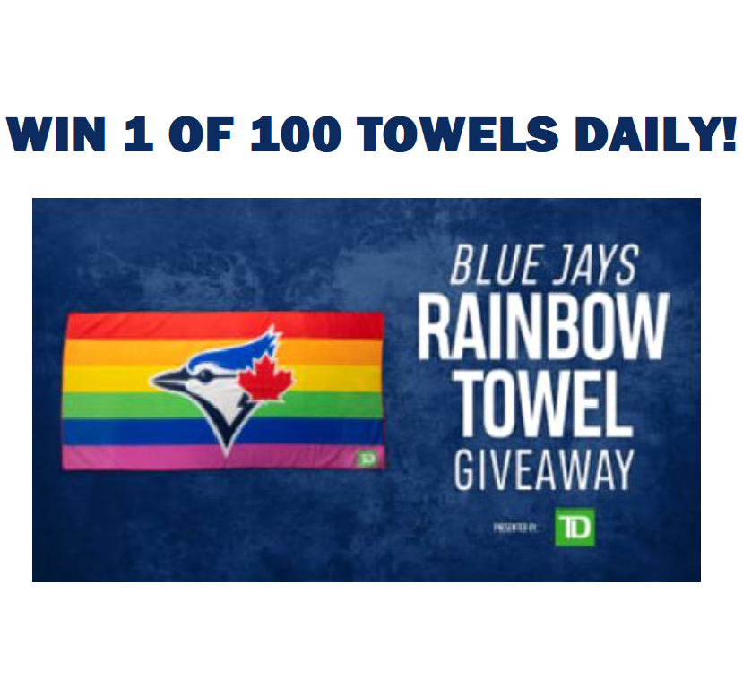Image FREE Toronto Blue Jays Rainbow Towel