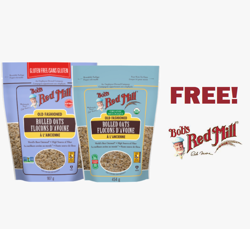 Image FREE Bag of Bob's Red Mill Rolled Oats