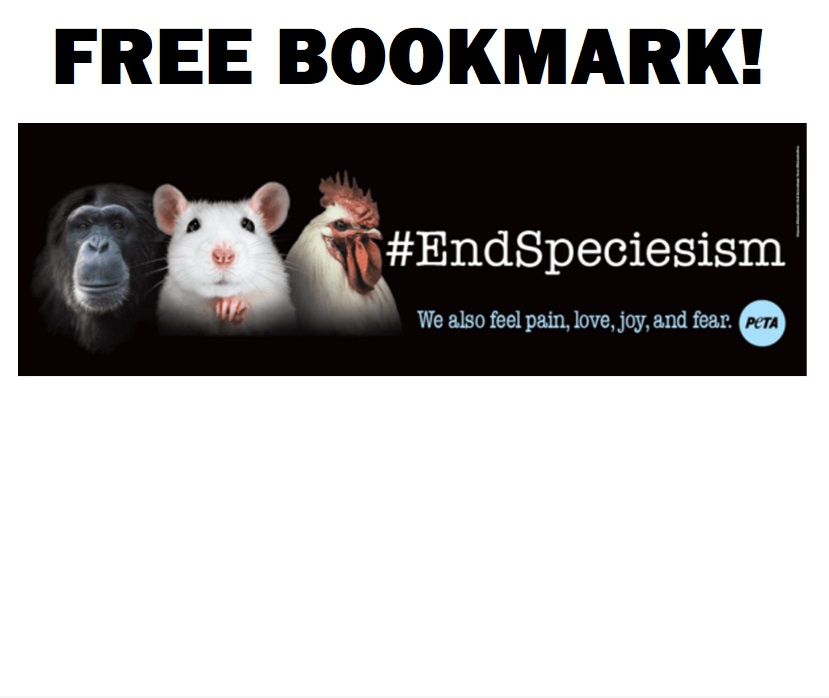 Image FREE PETA Animal Rights Bookmarks
