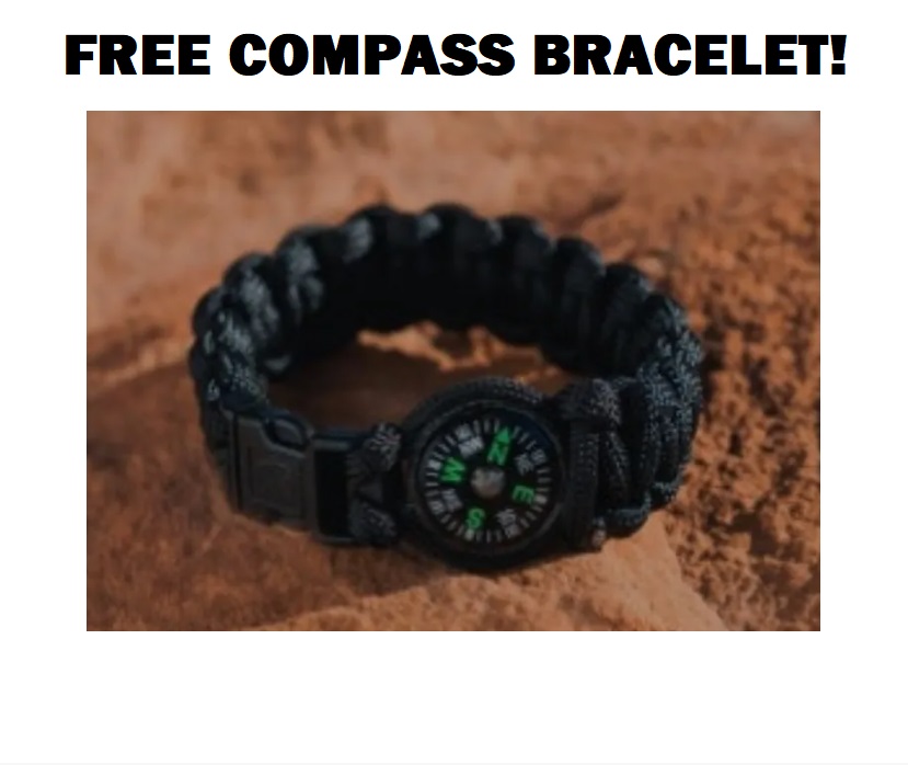 Image FREE Paracord Compass Bracelet