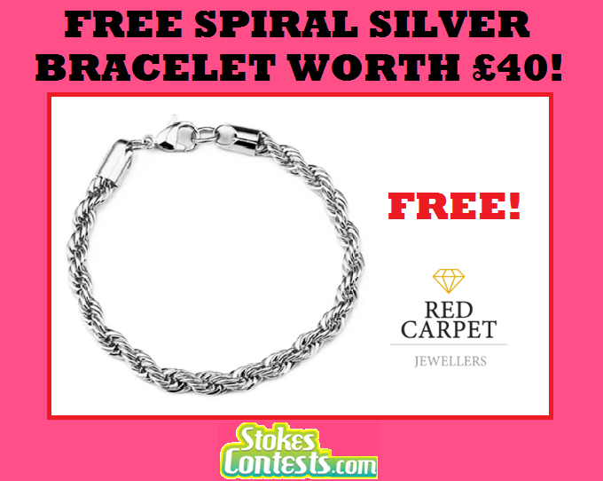 Image FREE Spiral Silver Bracelet Worth £40