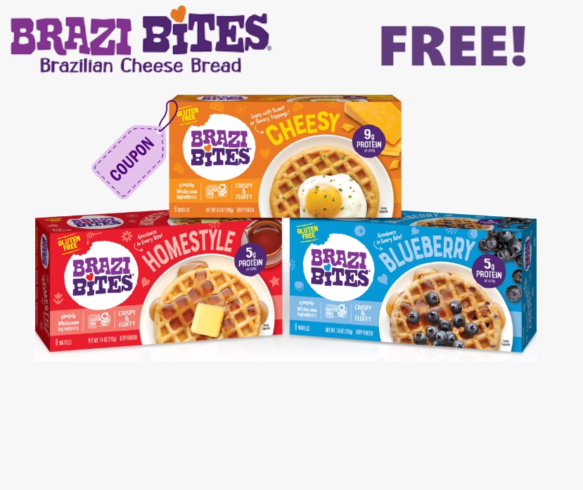 Image FREE Brazi Bites Gluten-Free Waffles