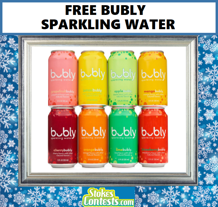 Image FREE Bubly Sparkling Water.