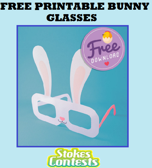 Image FREE Printable Little Bunny Paper Glasses