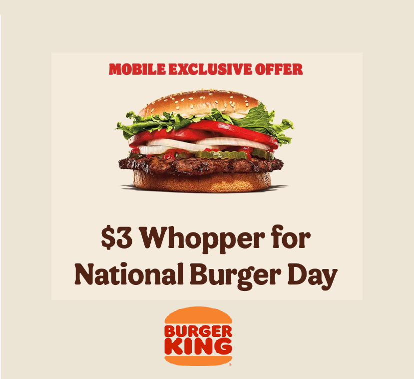 Image Get a Whopper for ONLY $3 with the Burger King Canada App