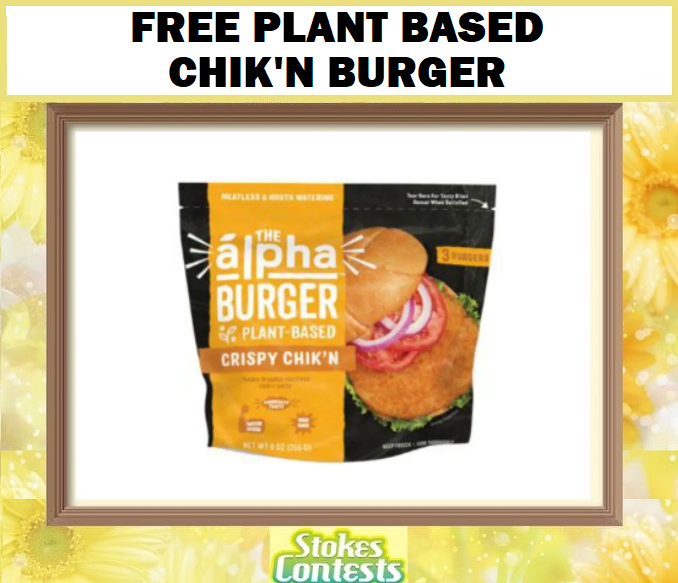 Image FREE Plant Based Chik’n Burger