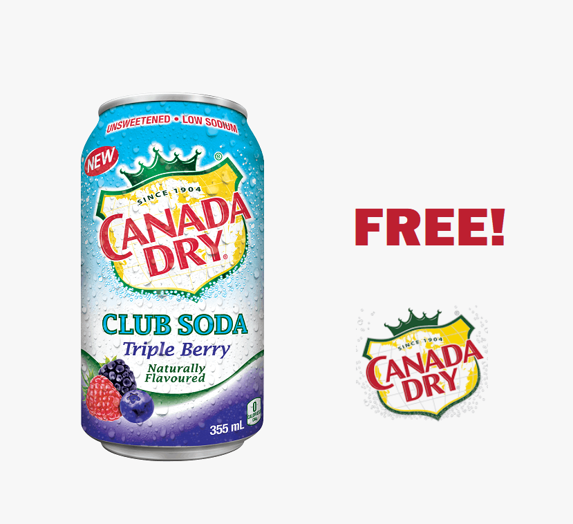 Image FREE Canada Dry Triple Berry Club Soda