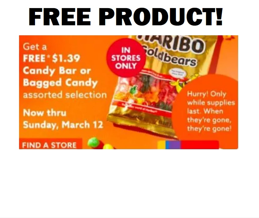 Image FREE Candy Bar Or Bagged Candy 