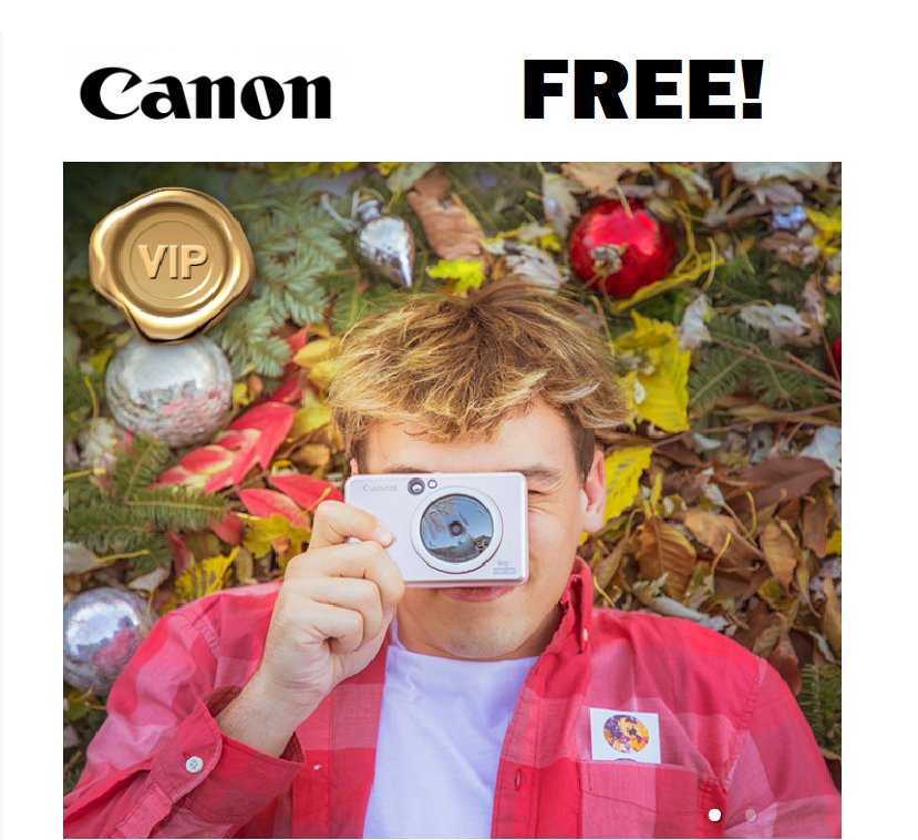 Image FREE Canon IVY CLIQ+2 Instant Camera Printer, Photo Paper Pack & Stickers Paper Pack