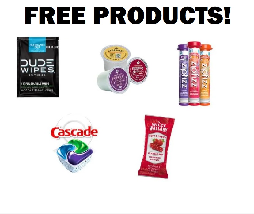 Image FREE Cascade Platinum Plus, Strawberry Licorice, DUDE Wipe, Coffee Pod Or Zipfizz Drink Mix