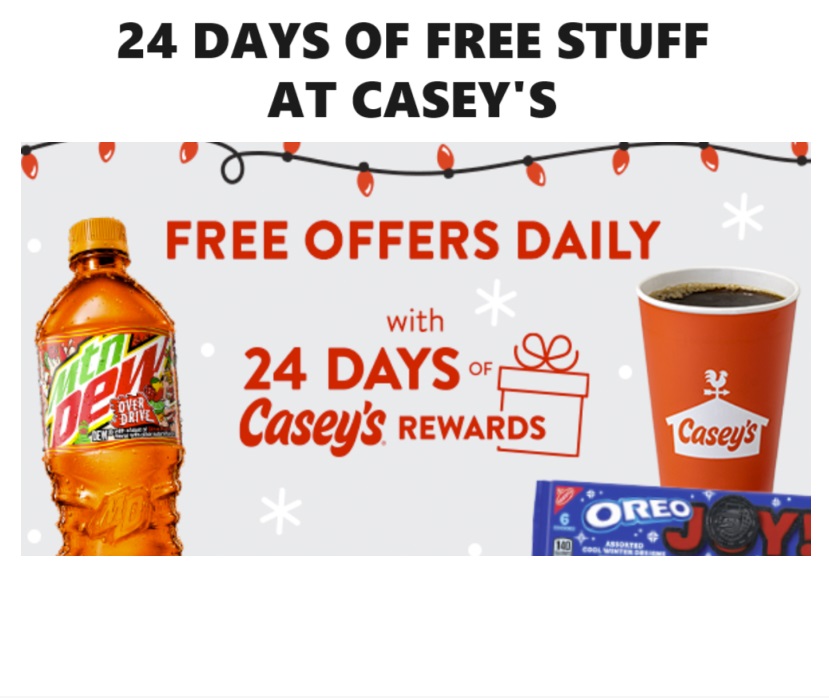 Image FREE Items & Rewards DAILY at Casey's