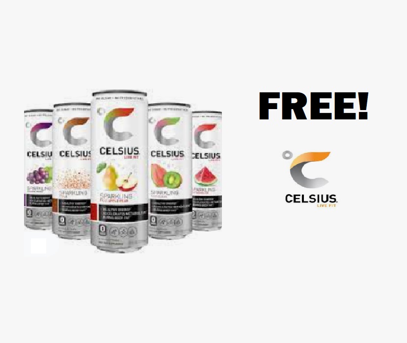 Image FREE Celsius Sparkling Energy Drink! TODAY ONLY!