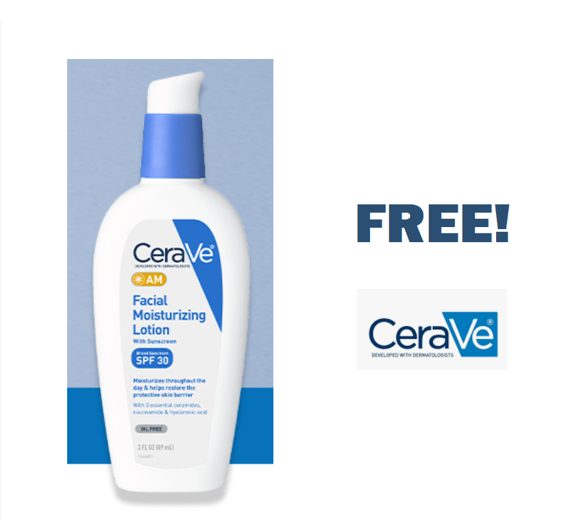 Image FREE CeraVe AM Facial Lotion with Sunscreen