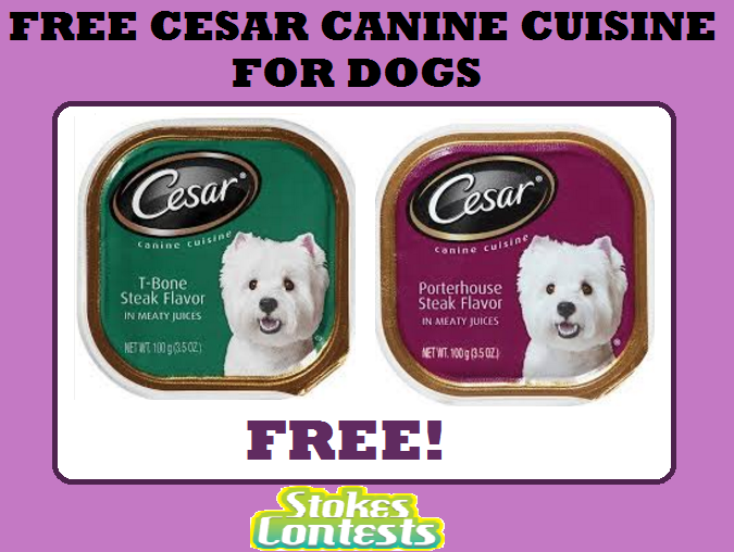 Image FREE Cesar Canine Cuisine Dog Food TODAY ONLY!