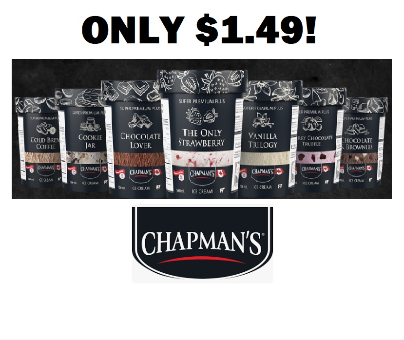 Image Chapman’s Super Premium Plus Ice Cream for ONLY $1.49 