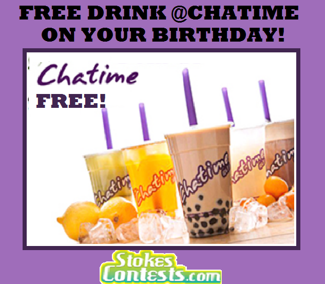 Image FREE Drink on Your Birthday at Cha time