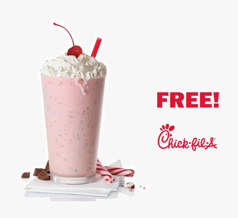 Image FREE Peppermint Milkshake at Chick-Fil-A