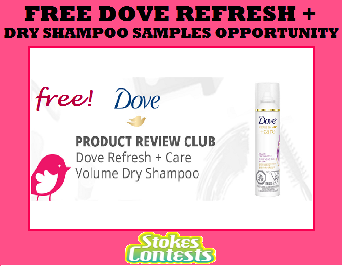 Image FREE Dove Refresh + Care Volume Dry Shampoo Samples Opportunity