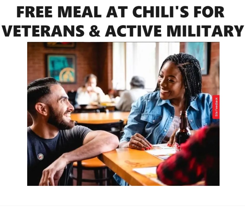 Image FREE Meal At Chili’s For Veterans & Active Military