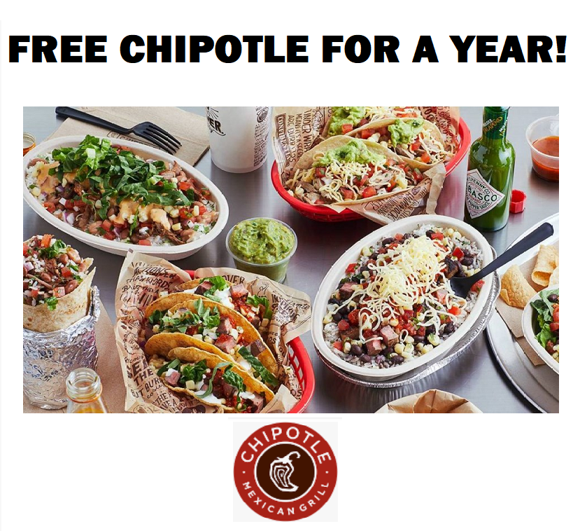 Image FREE Chipotle for a Year for Healthcare Heroes! 2,000 WINNERS!