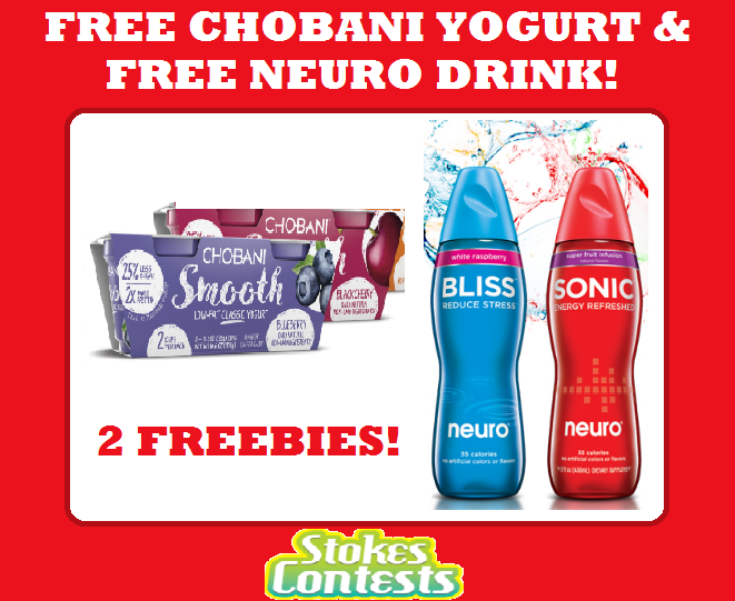 Image FREE Chobani Smooth Yogurt 2 Pack & FREE Neuro Drink! TODAY ONLY! 