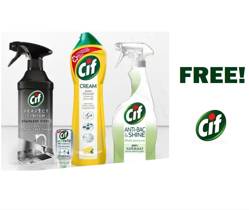 Image FREE Cif Cleaning Products!