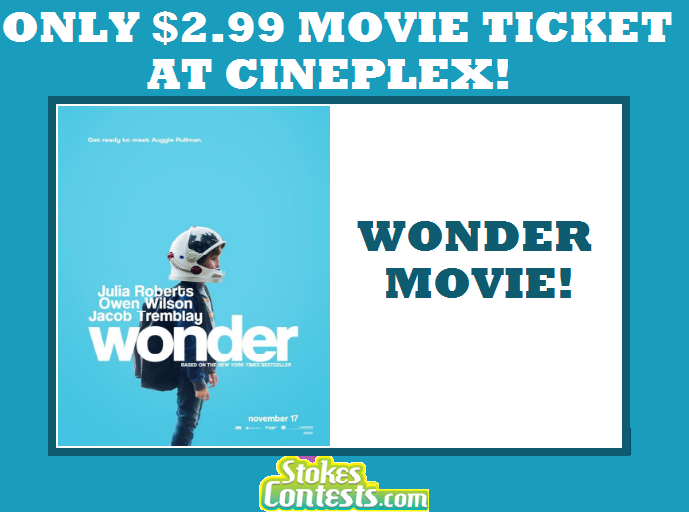 Image Wonder Movie for ONLY $2.99 TOMORROW ONLY!