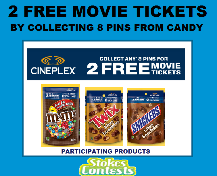 Image 2 FREE Movie Tickets at Cineplex when Collect 8 Pins from Candy